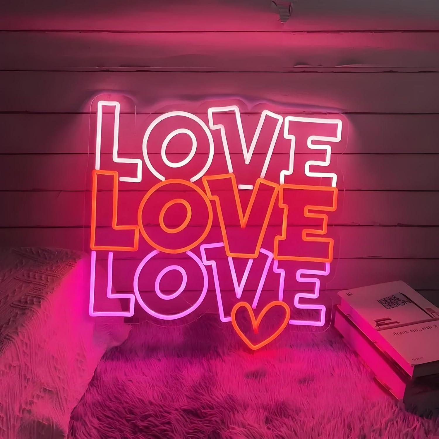 Wedding Shop - Enseigne néon « Love » à