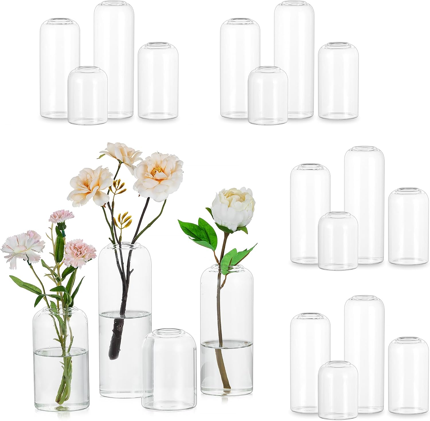 Centerpiece Vase Tall - Vases à fleurs en verre Hewory