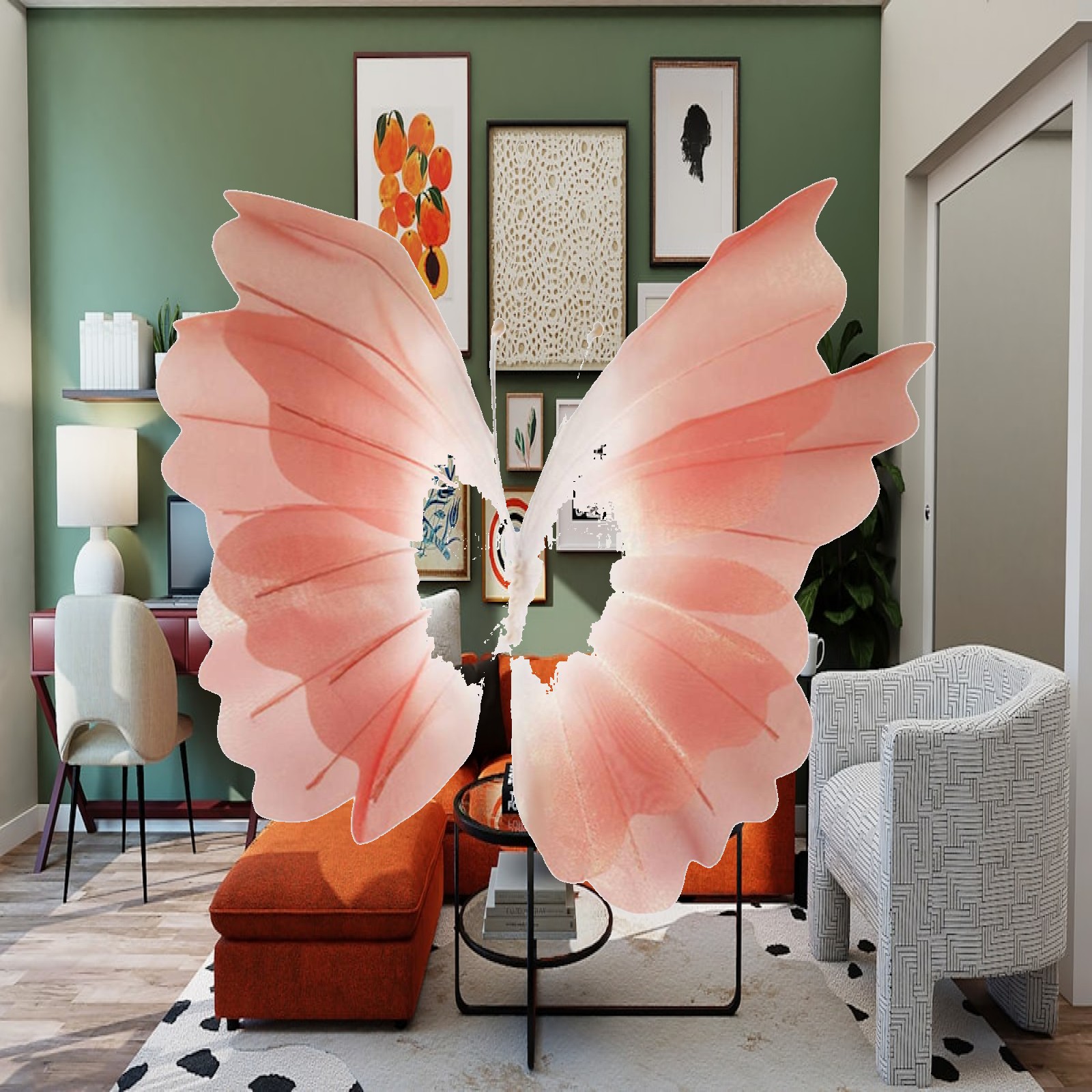 Wedding Supply Shops - Décoration Papillon Artificiel Géant en Gaze