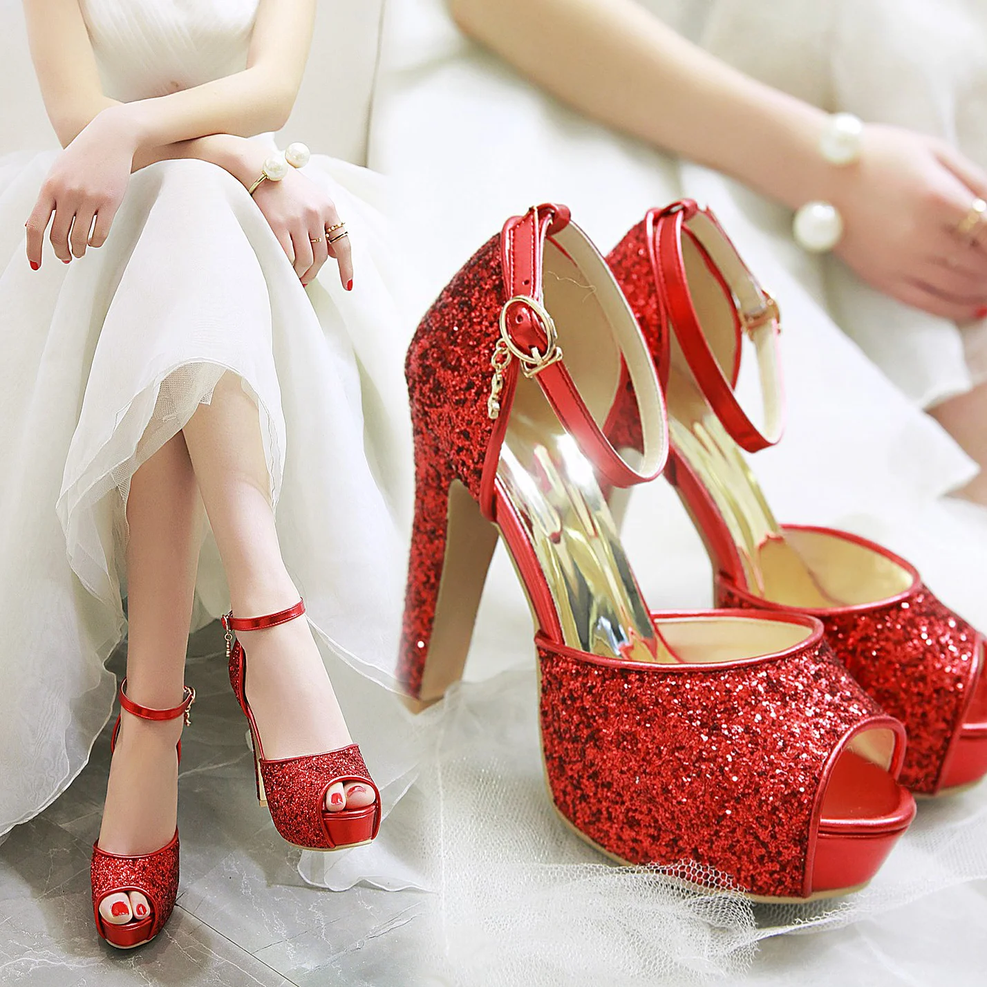 Sandales à plateforme à talons - Wedding Super avis et prix