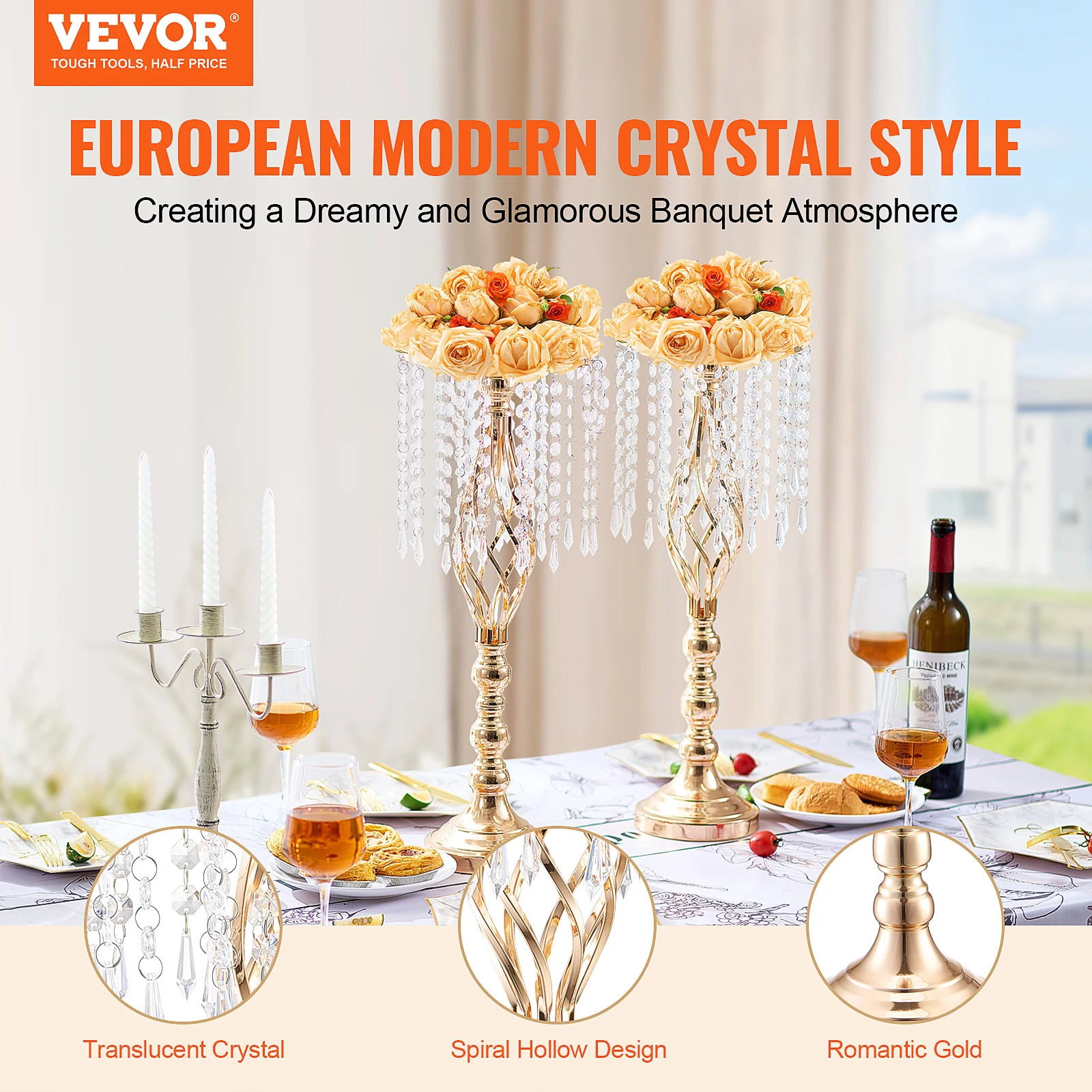 VEVOR grand support de fleurs  - Centerpiece Vase Tall avis et prix