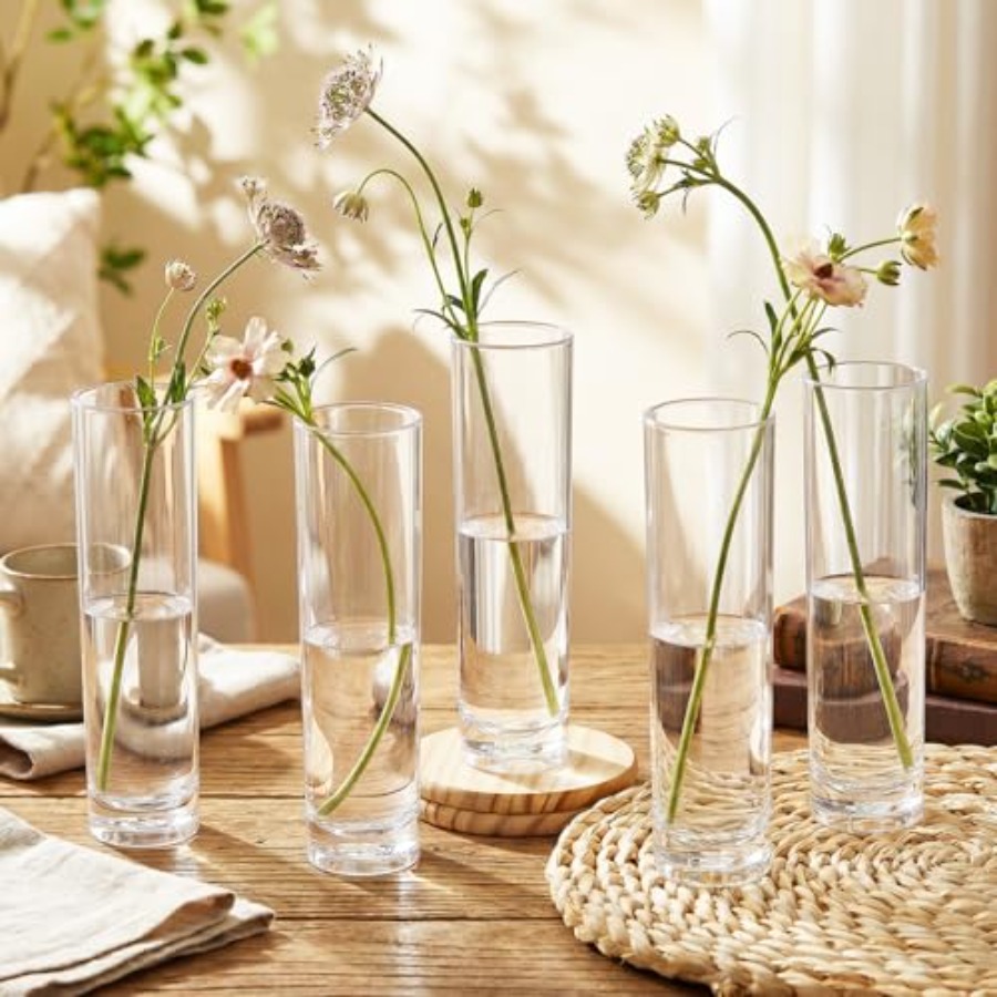 48 vases cylindriques en acryl - Centerpiece Vase Tall avis et prix